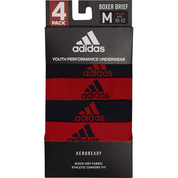 ADIDAS Boys' Performance Graphic Boxer Brief, 4-Pack - Eastern Mountain  Sports