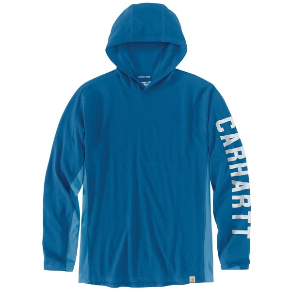 Carhartt Mens Fishing Hooded Fast Drying Long Sleeve T Shirt - Blue - Size 2XL