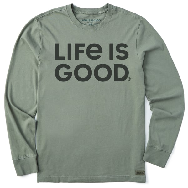 LIFE IS GOOD Men's Wordmark Crusher Lite Long-Sleeve Tee