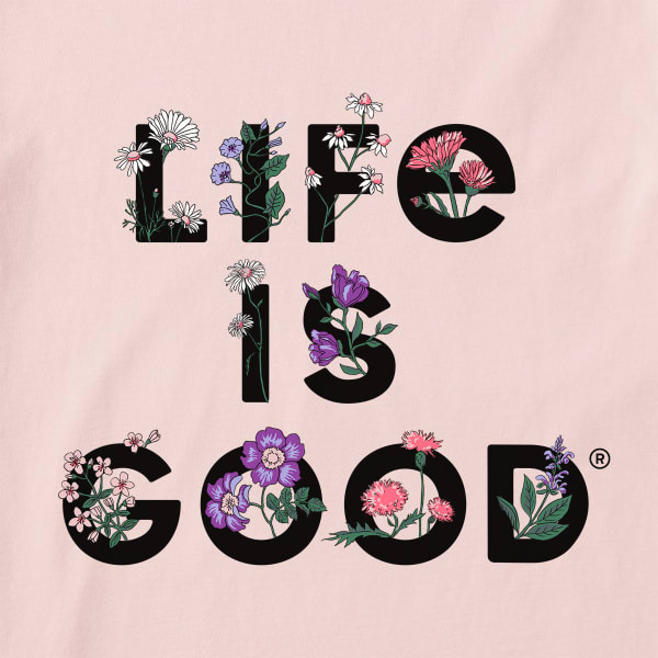 LIFE IS GOOD Women's Stack Flowers Short-Sleeve Tee