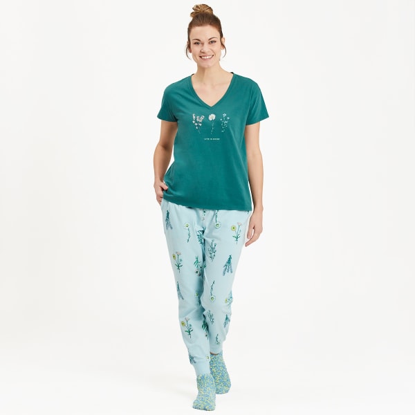 LIFE IS GOOD Women's Wildflowers Snuggle-Up Sleep Joggers