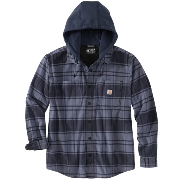 CARHARTT Men's Rugged Flex Relaxed Fit Flannel Hooded Shirt Jacket