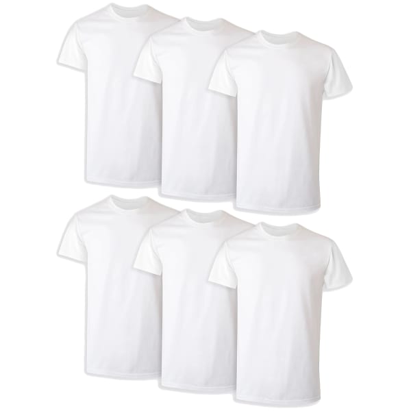 HANES Ultimate Men’s ComfortSoft FreshIQ Crewneck Tees, 6-Pack Extended Size