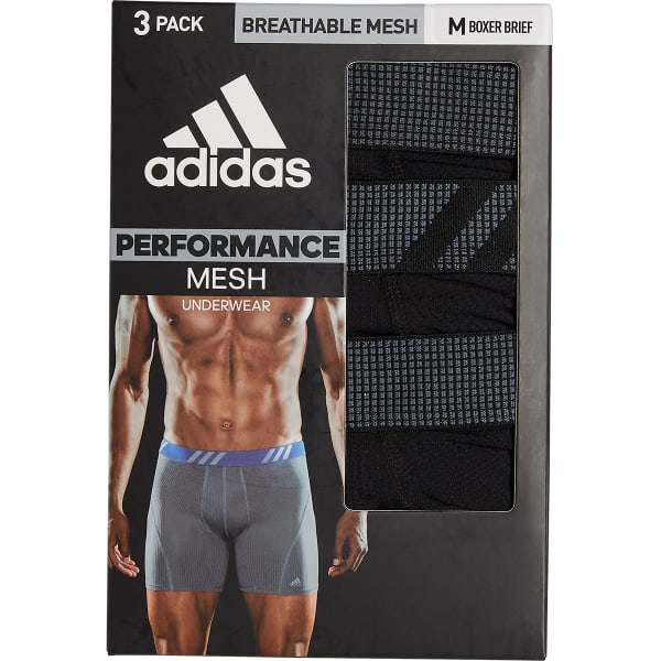 adidas Men's Sport Performance Mesh Long Boxer Brief Underwear (3