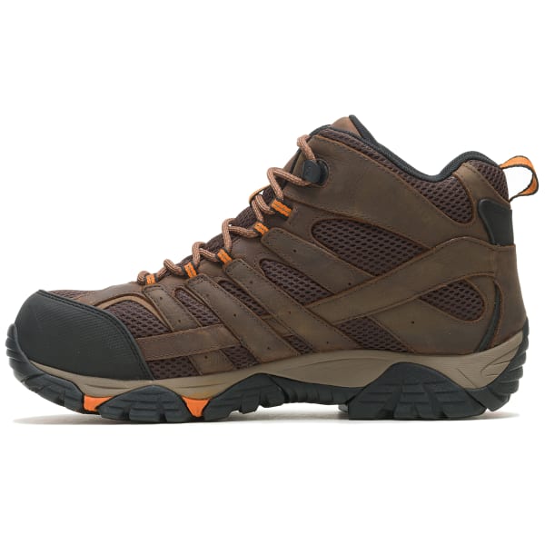 MERRELL Men's Moab Vertex Mid Waterproof Comp Toe Work Boot, Wide