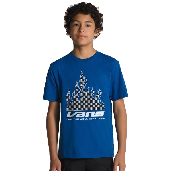 VANS Kids' Reflective Checkerboard Flame Short-Sleeve Graphic Tee