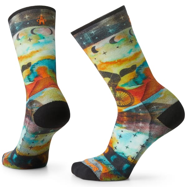 SMARTWOOL Women's Bike Zero Cushion Celestial Print Crew Socks