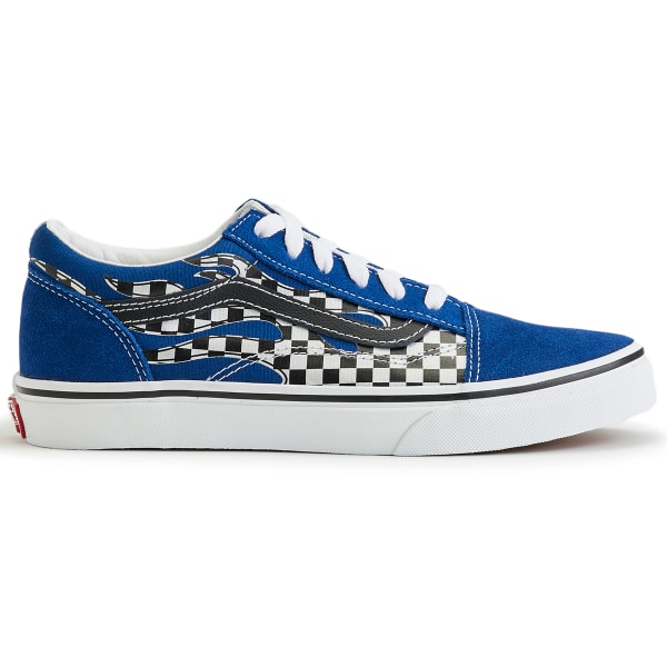 VANS Little Boys' Old Skool Reflect Check Flame Shoes