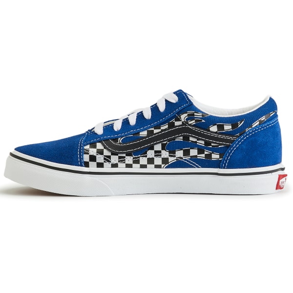 VANS Little Boys' Old Skool Reflect Check Flame Shoes