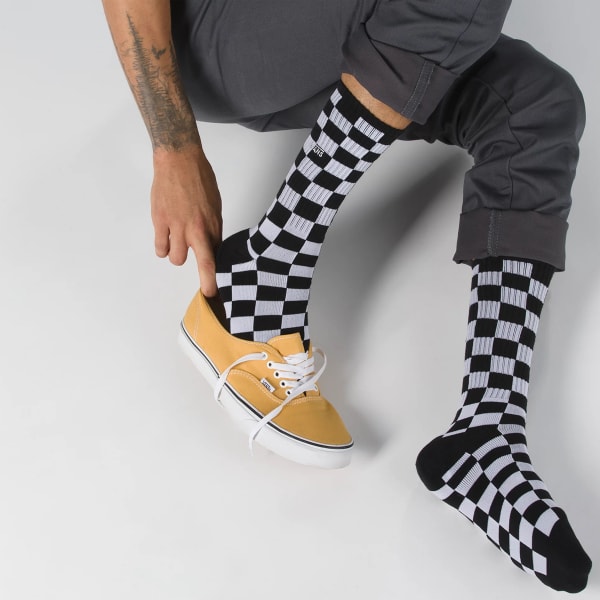 VANS Guys' Checkerboard Crew Socks (Sizes 6.5-9)