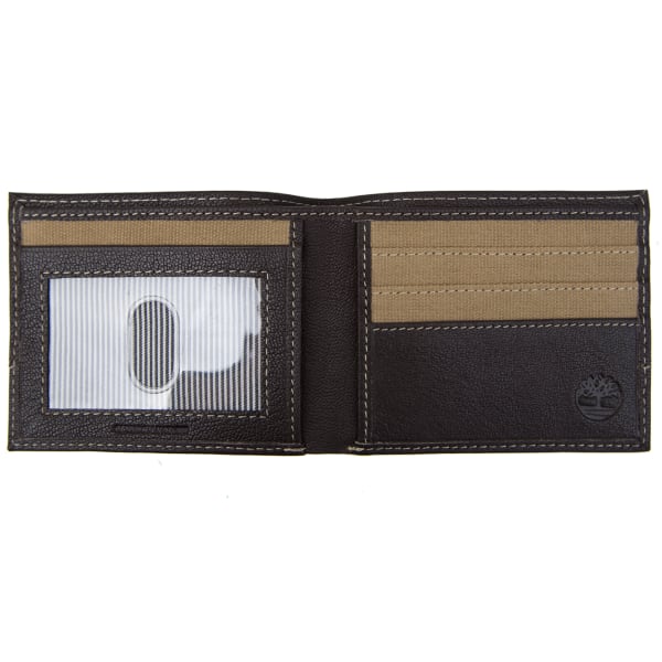 TIMBERLAND Men's Leather Billfold Wallet & Key Fob Gift Box Set