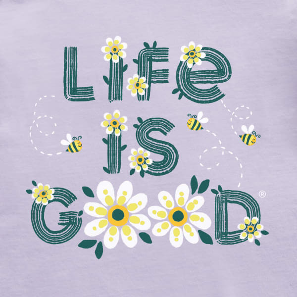 LIFE IS GOOD Women's Daisy Bees Short-Sleeve Tee