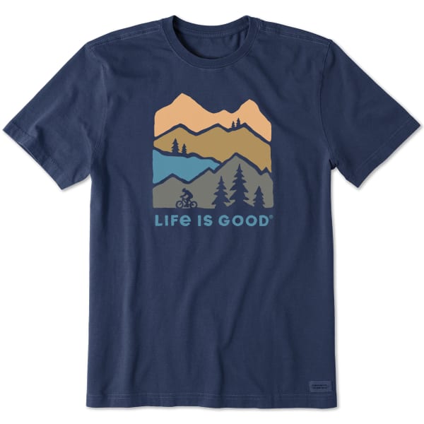 LIFE IS GOOD Men's Mountain Bike Landscape Crusher-Lite Short-Sleeve Tee