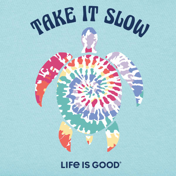 LIFE IS GOOD Women's Tie Dye Turtle Long-Sleeve Crusher-Lite Tee