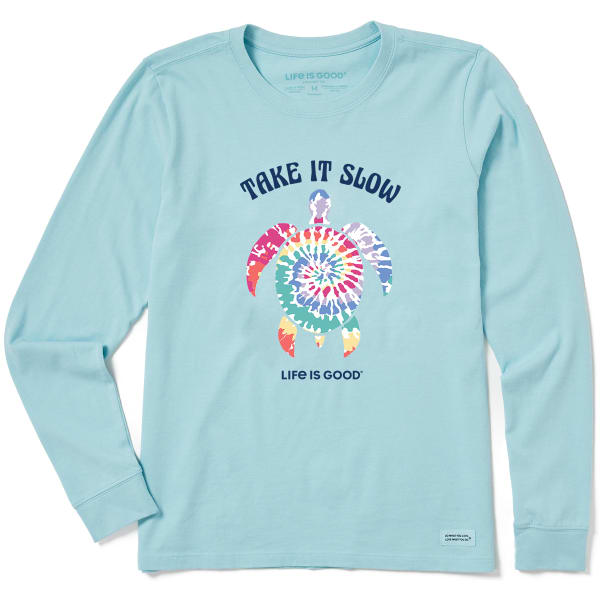 LIFE IS GOOD Women's Tie Dye Turtle Long-Sleeve Crusher-Lite Tee