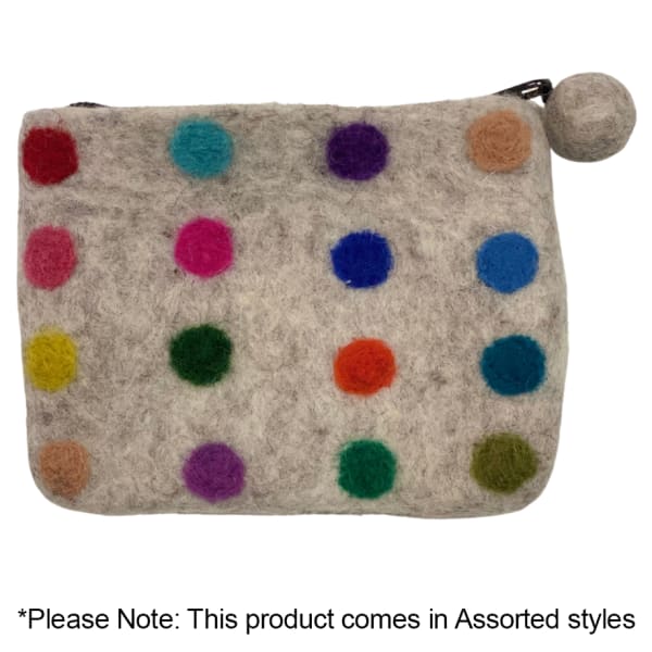 US SHERPA Large Felt Wool Coin Purse