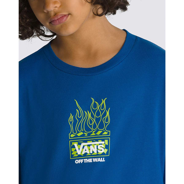 VANS Kids\' Neon Flames Sports Eastern - Tee Long-Sleeve Mountain Graphic