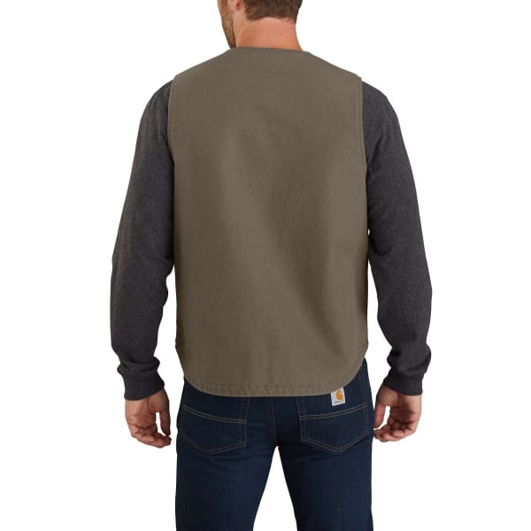 CARHARTT Men's 104394 Relaxed Fit Washed Duck Sherpa-Lined Vest