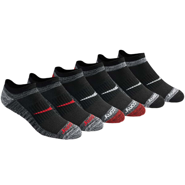 SAUCONY Men's No-Show Performance Socks, 6 Pack