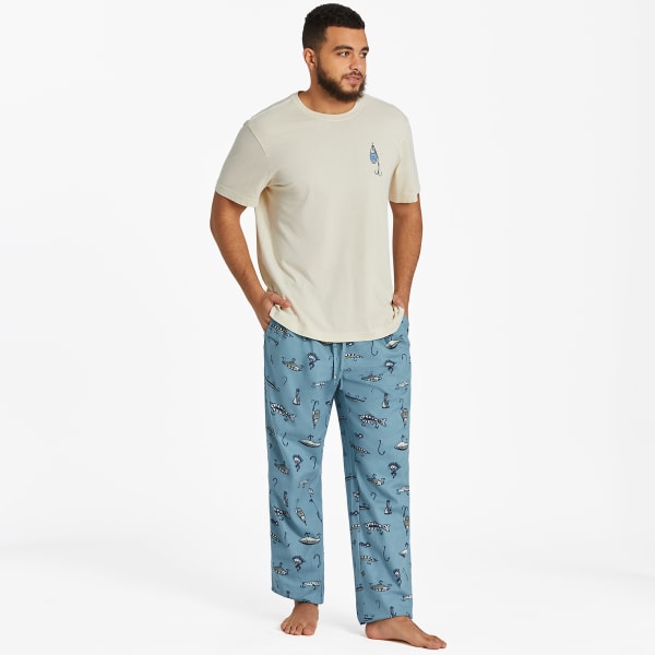 LIFE IS GOOD Men's Fishing Lure Pattern Classic Sleep Pants