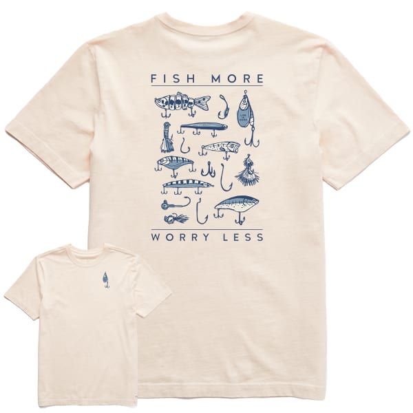 LIFE IS GOOD Men's Fish More Worry Less Short-Sleeve Tee