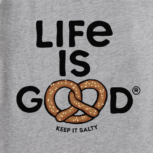 LIFE IS GOOD Women's Keep it Salty Pretzel Short-Sleeve Crusher Tee