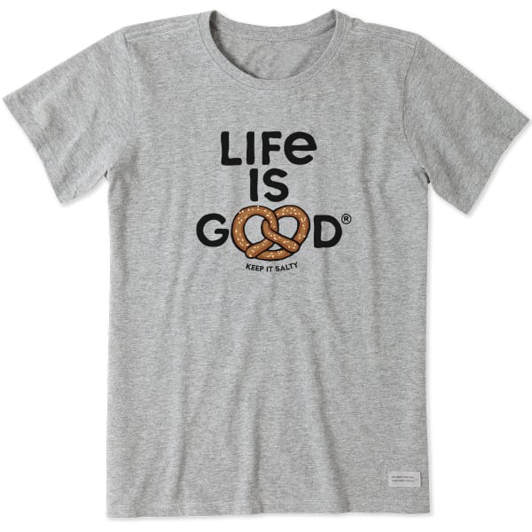 LIFE IS GOOD Women's Keep it Salty Pretzel Short-Sleeve Crusher Tee