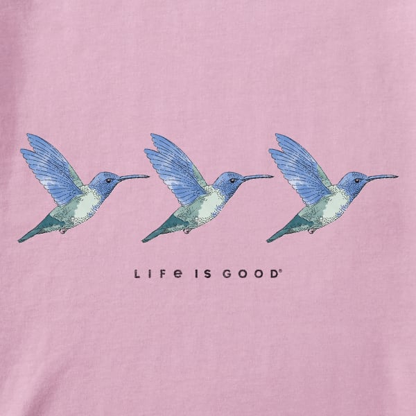 LIFE IS GOOD Women's Three Hummingbirds Crusher Vee