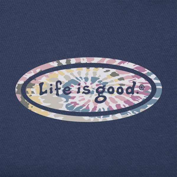 LIFE IS GOOD Women's Tie Dye Oval Long-Sleeve Crusher Tee