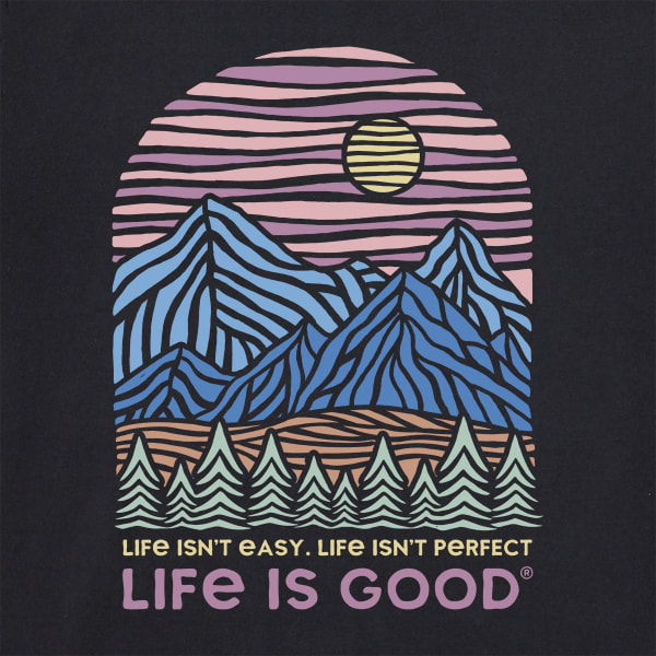 LIFE IS GOOD Women's Life Isn't Easy Long-Sleeve Crusher-LITE Tee