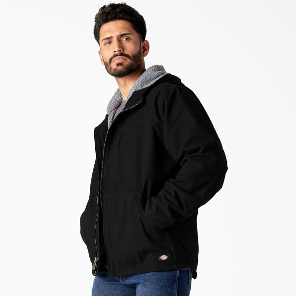 Duck High Pile Fleece Lined Hooded Jacket