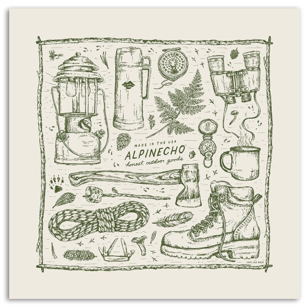 ALPINECHO Campout Cotton Bandana