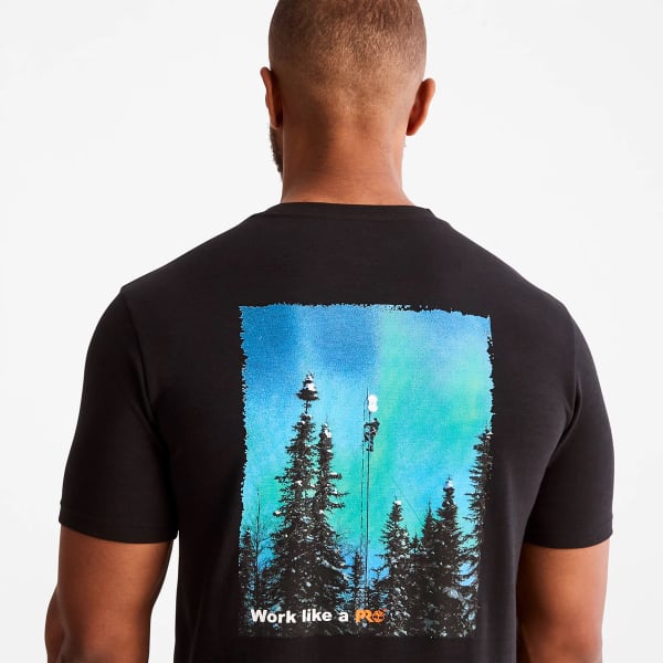 TIMBERLAND PRO Men's Base Plate Northern Lights Short-Sleeve Graphic Tee