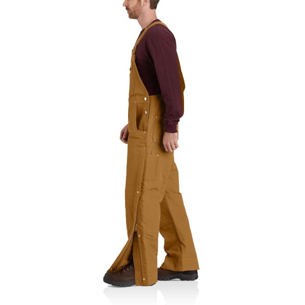 CARHARTT Men's 104393 Loose Fit Firm Duck Insulated Bib Overalls, Extended Sizes