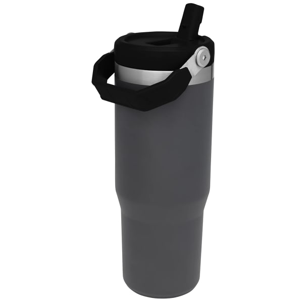 TOPOKO Double Wall Stainless Steel Vacuum Insulated Tumbler with Lid (Black, 890ml)