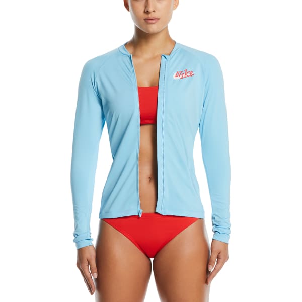 NIKE Women's Long-Sleeve Zip HydroGuard