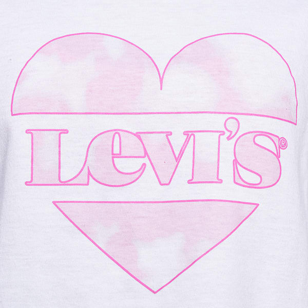 LEVI's Girls' Heart-Graphic Long-Sleeve Cropped Tee