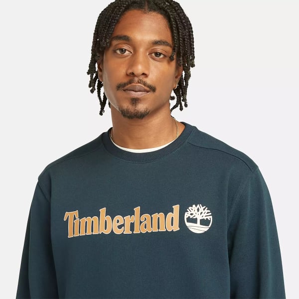 TIMBERLAND Men's Linear Logo Crew Neck Sweatshirt