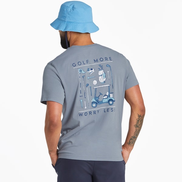 LIFE IS GOOD Men's Golf More Worry Less Crusher-LITE Tee