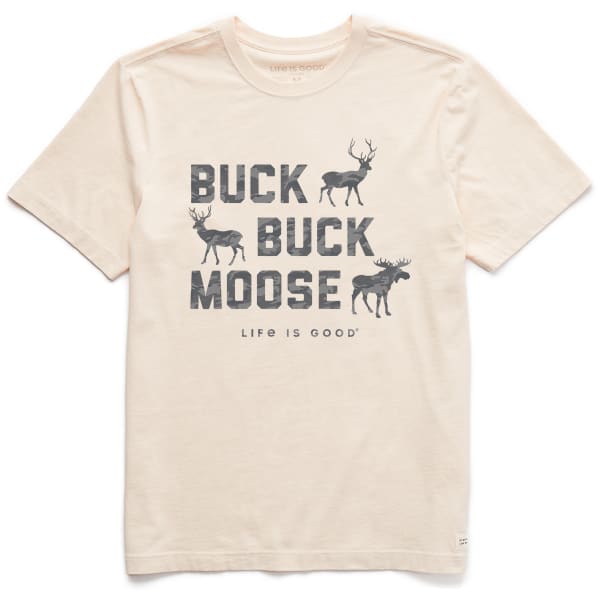 LIFE IS GOOD Men's Buck Moose Camo Short-Sleeve Crusher-LITE Tee