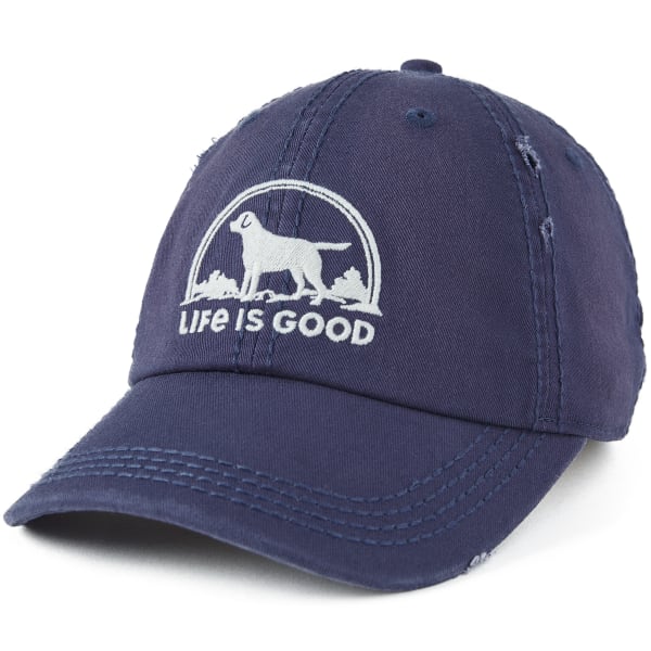 LIFE IS GOOD Women's Floral Sunset Dog Sunwashed Chill Cap