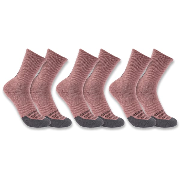 CARHARTT Women's Force Midweight Crew Socks, 3 Pairs