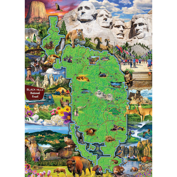 MASTERPIECES PUZZLE CO. Black Hills Map 1000 Piece Puzzle