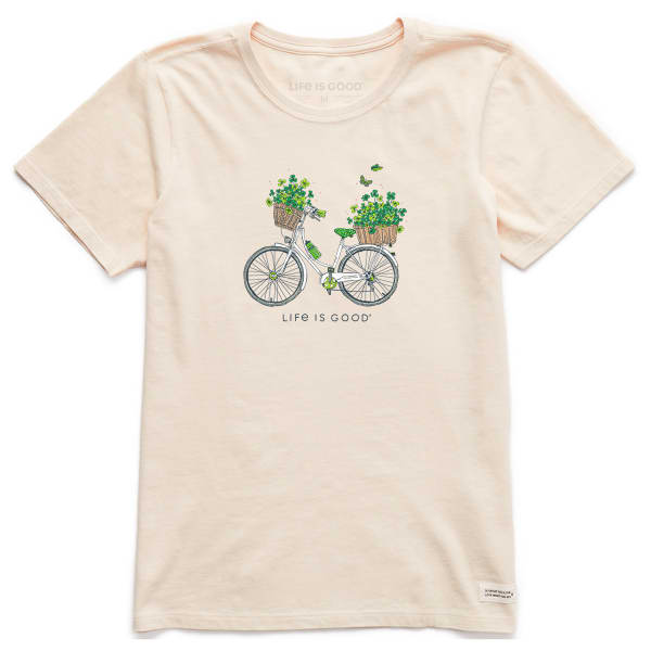 LIFE IS GOOD Women's Clover Bike Short-Sleeve Tee