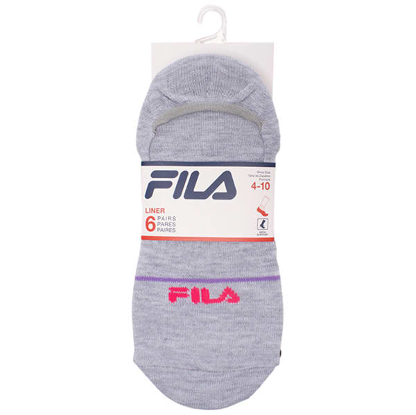 FILA Women's Liner Socks - 6 Assorted Pairs