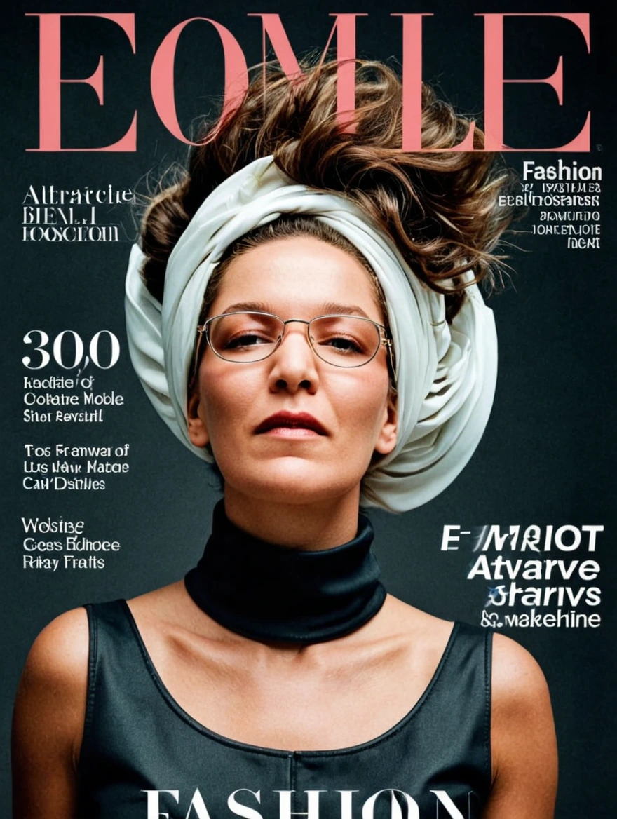 female on cover of fashion magazine