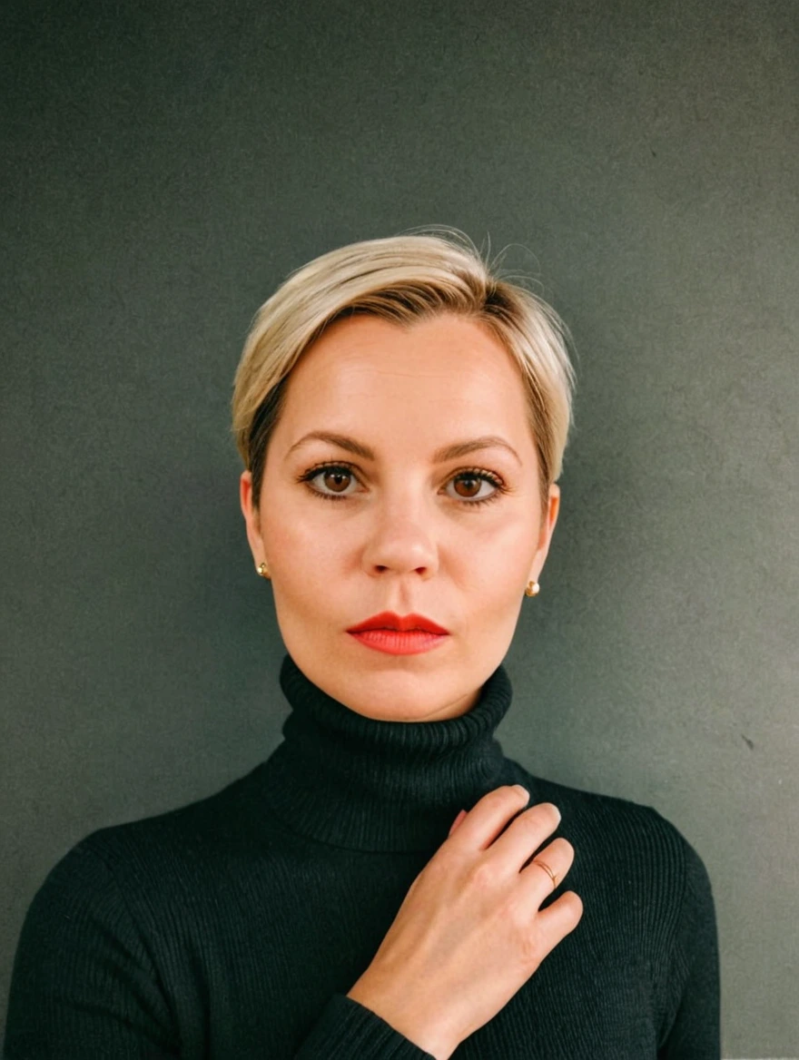 woman with stylish short hair