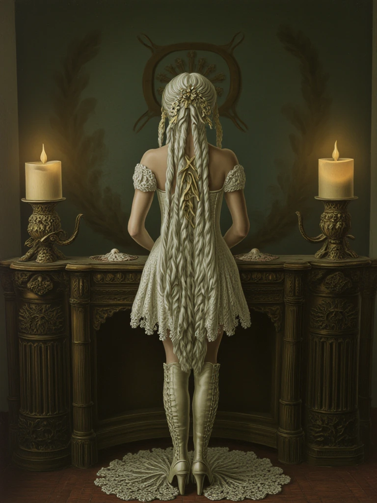 The atmosphere in the dimly lit room of the old me…