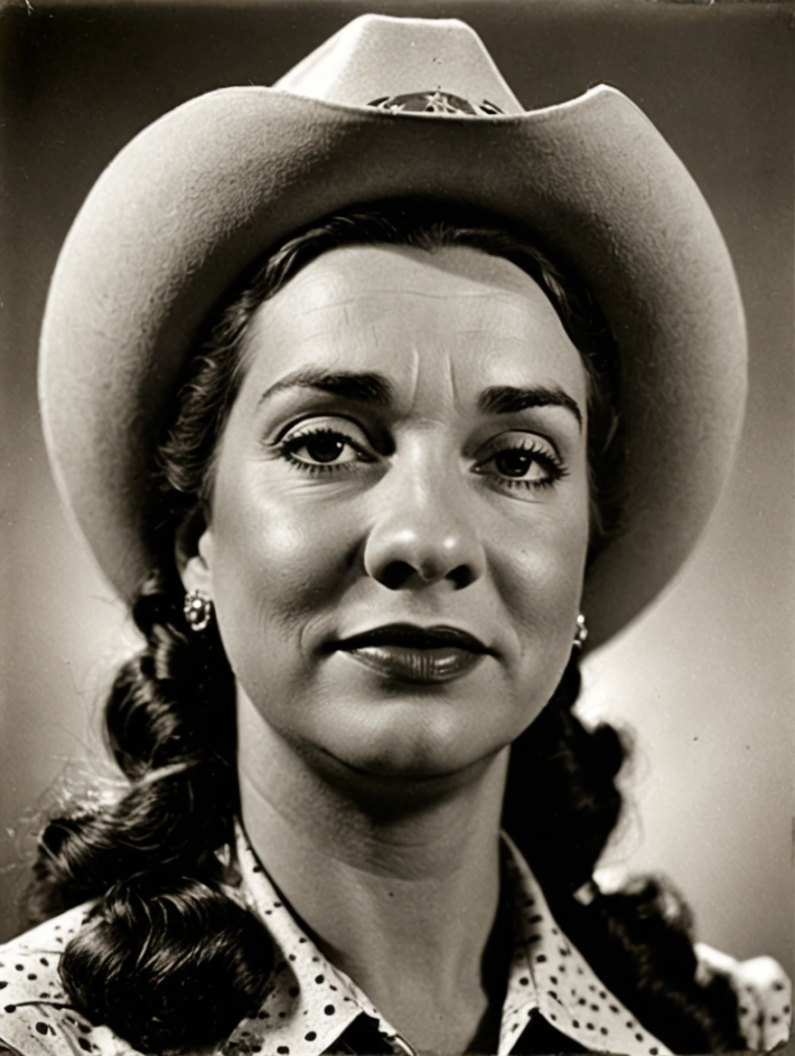 A singing cowgirl in the 1940s