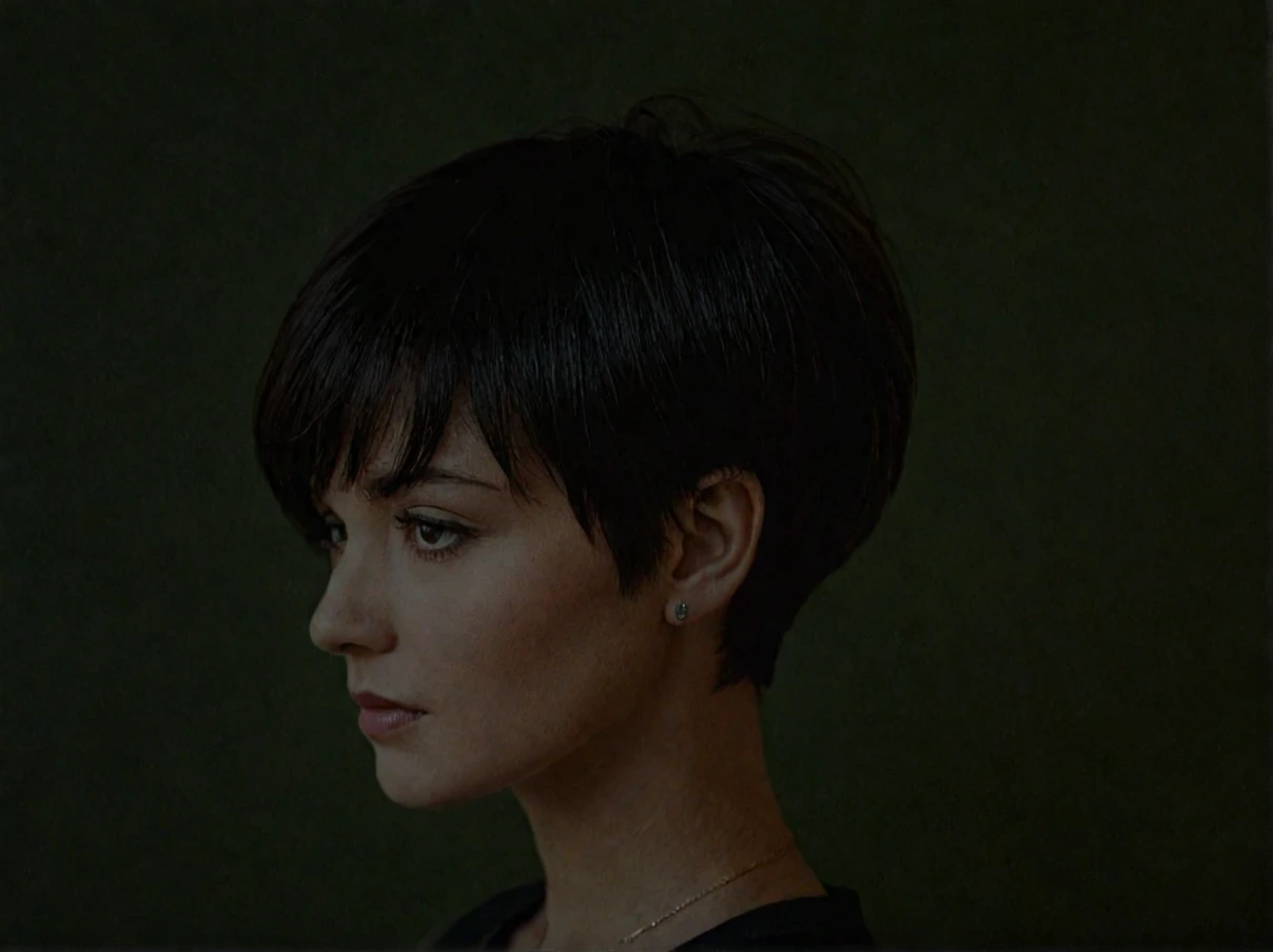 woman with stylish short hair